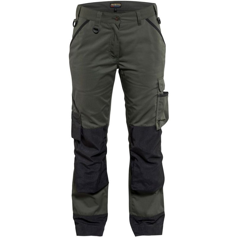 Pantalon de travail femme Blaklader paysagiste Vert Armée / Noir 48
