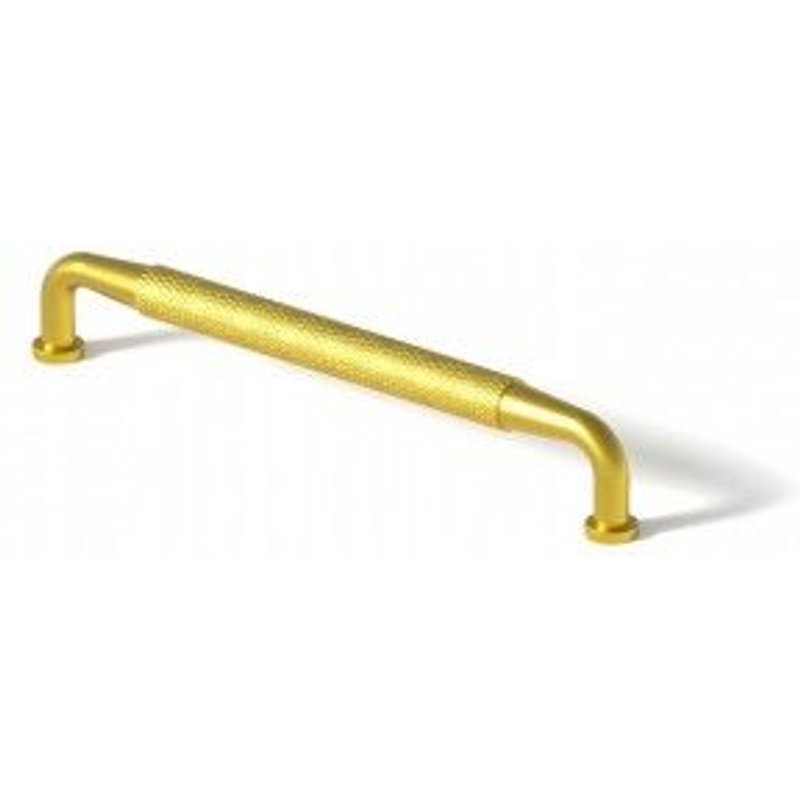 Poignée de meuble style industriel en aluminium moleté Mesh - doré - entraxe 160 mm ESTAMP
