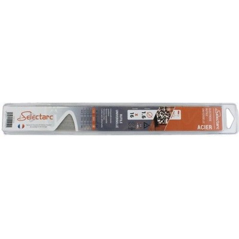 Électrodes rutiles acier universelles - diamètre 2,5 x 350 mm - par 10 SELECTARC