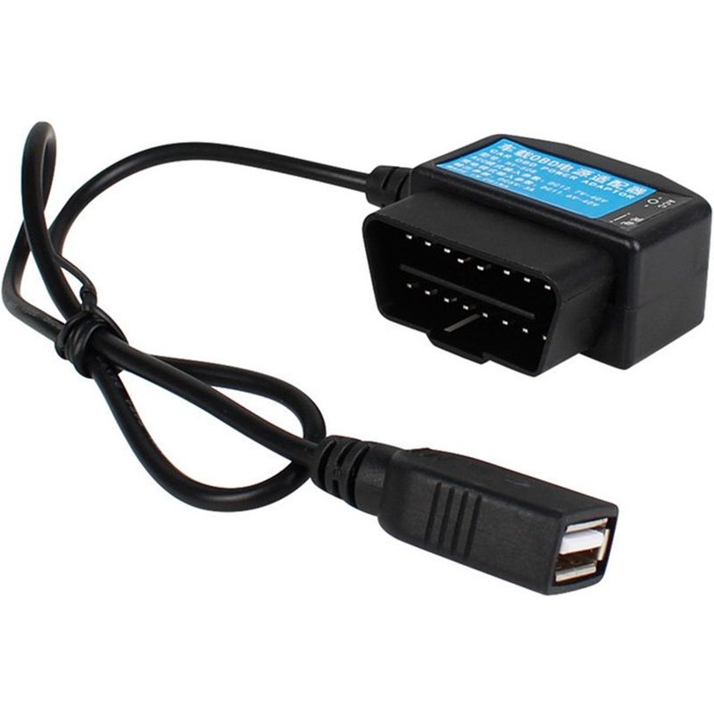 24 Heures 5V 3A USB Câble de Charge de Voiture OBD Hardwire Kit avec Interrupteur 0,5 MèTre de Fil pour Dash Cam CaméScope VéHicule DVR