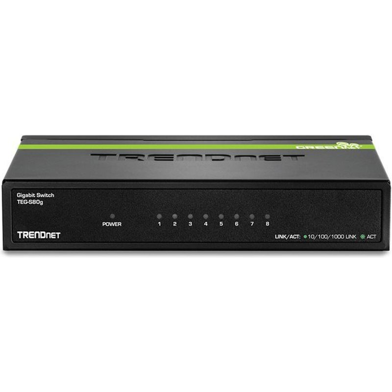 TRENDnet TEG S80G - Commutateur - 8 x 10/100/1000 - de bureau - Conformité TAA