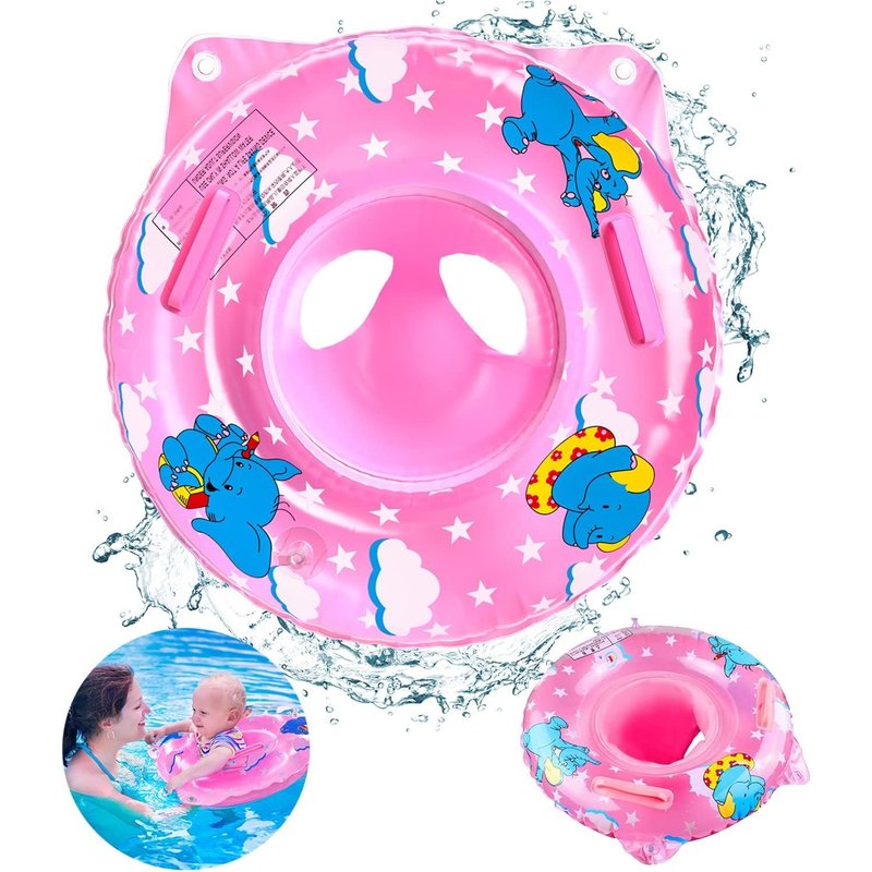 Couleur Rose Bouée Bébé, Bouée Piscine Enfant, Anneaux De Natation Gonflable Avec Siège, Flotteur De Piscine Convient Aux Bébés De 6 À 36 Mois