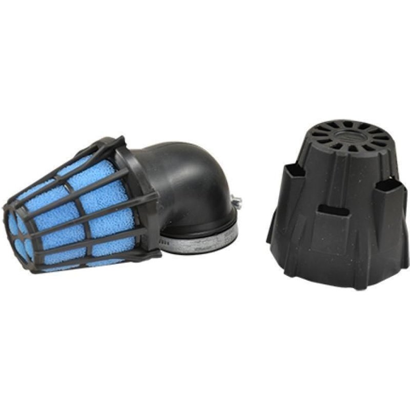 Filtre à air Polini Blue Air Box à 46 mm 90° noir
