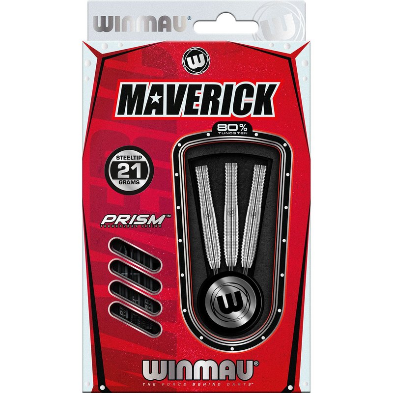 Fléchettes Winmau Maverick 80% tungstène pointe acier