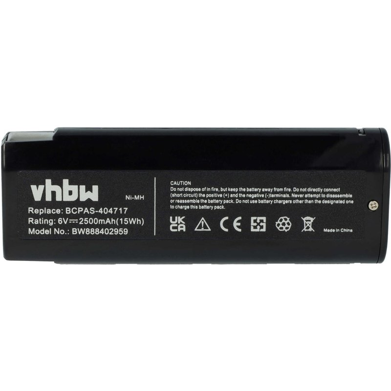 vhbw 1x Batterie compatible avec Paslode Impulse IM360Ci Li, IM65Li, PPN35Ci outil électrique, cloueur pneumatique (2500 mAh, NiMH, 6 V)