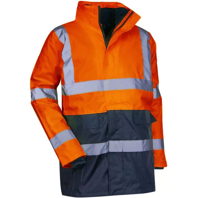 Parka 4 en 1 imperméable et coupe-vent PREVENTION LMA Orange / Marine XXL