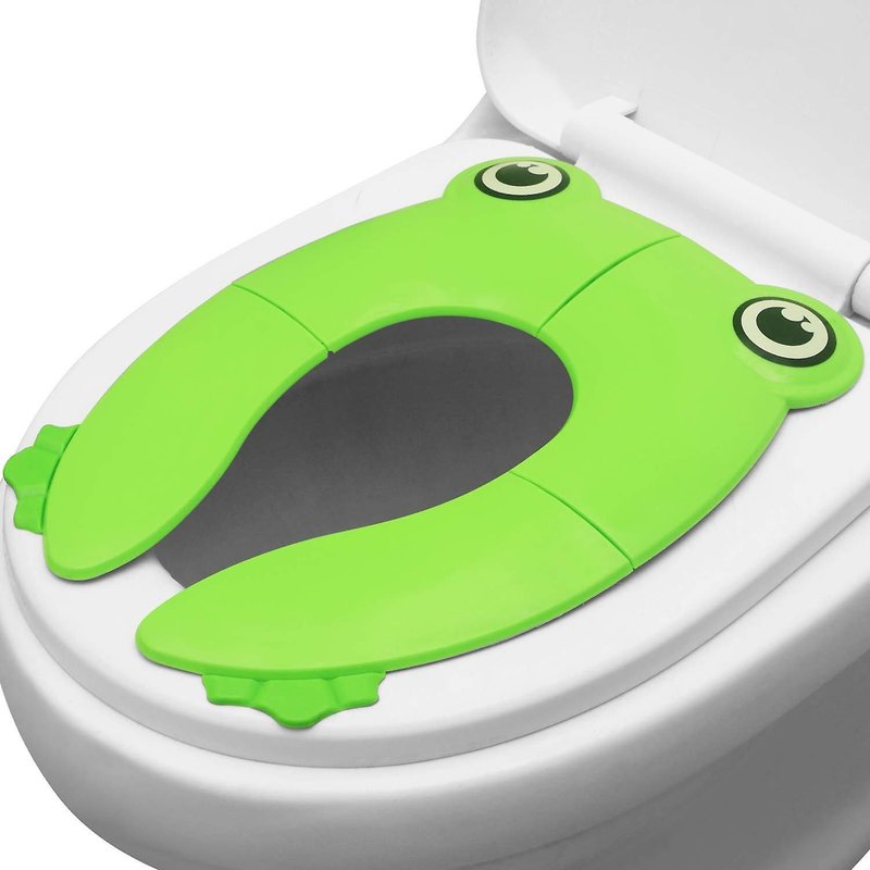 Siège De Toilette Pliable De Voyage Grenouille Pour Enfants Housse D'apprentissage De La Propreté Amusante Pour Garçons Et Filles Sûr Et Portable