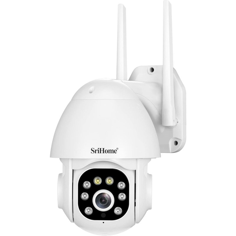 3Mp Caméra De Sécurité Fhd Avec Une Vision Nocturne En Couleur, Alarme Sonore Et Lumineuse, Ip66 Waterproof, Audio À 2 Voies, Stockage Local De Carte Tf
