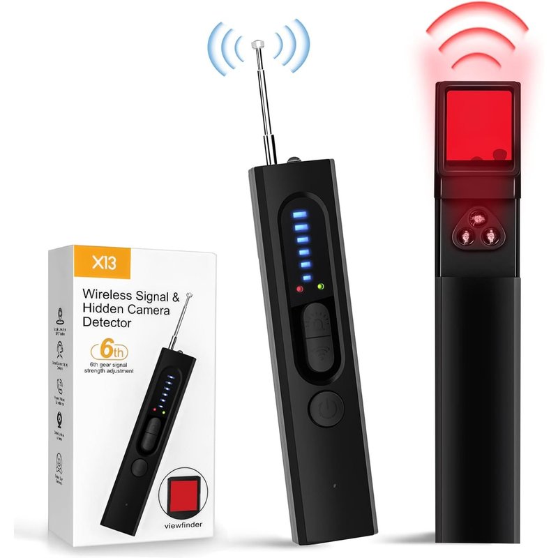 Détecteur De Caméras Espions Professionnel X13 Scanner Rf & Lentilles Pour Balises Gps, Micros Et Caméras Nocturnes Sécurité Hôtel/Maison/Bureau