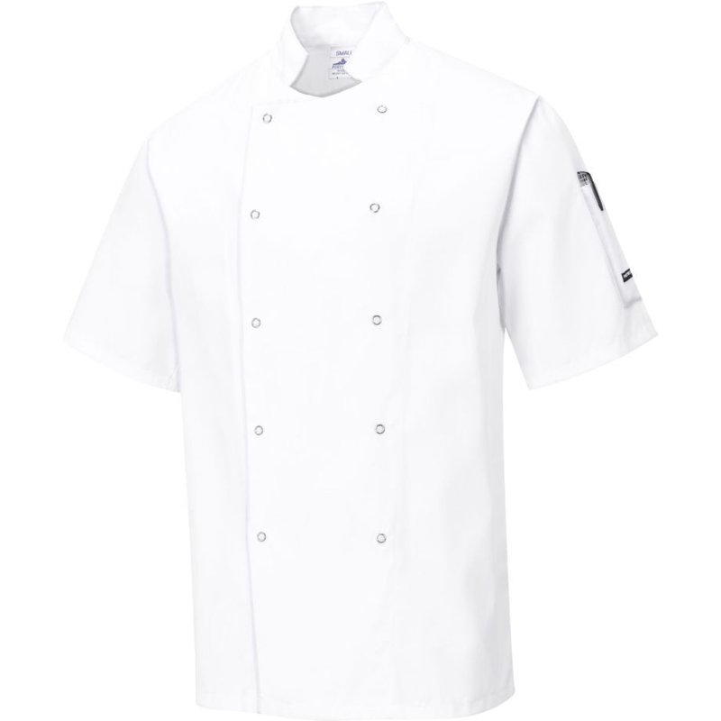 Veste de cuisine Portwest Cumbria manches courtes Blanc XS