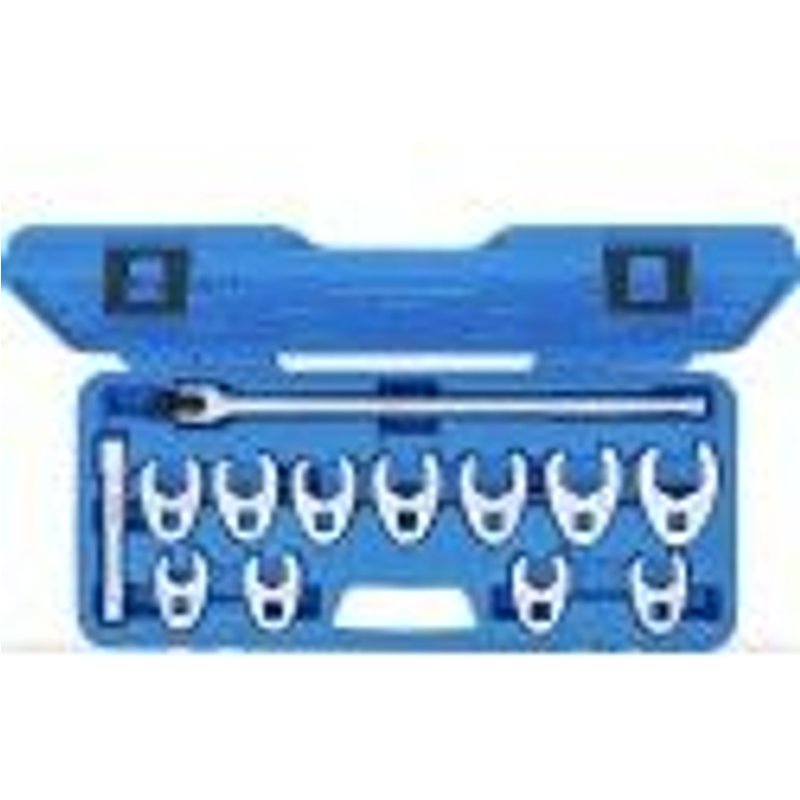 Lot clé à fourche col de cygne 12,5 mm 1/2" 20 à 32 mm poignée articulé rallonge BGS TECHNIC