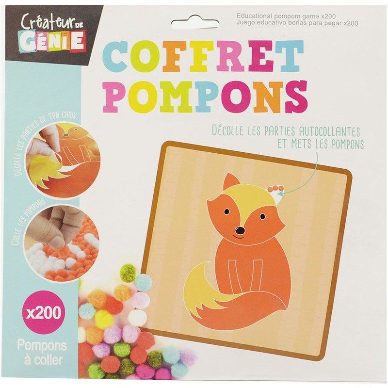 Jeu Educatif Pompons A Coller