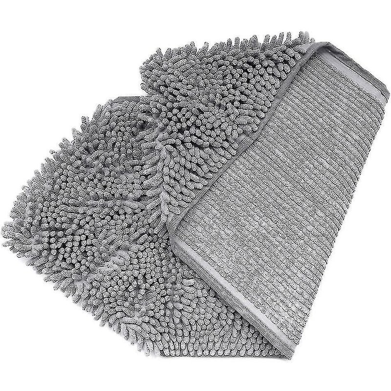 Serviette Ultra Absorbante À Séchage Rapide Pour Chiens Et Chats - Serviette De Bain Douce En Microfibre (Gris, 80 X 35 Cm)