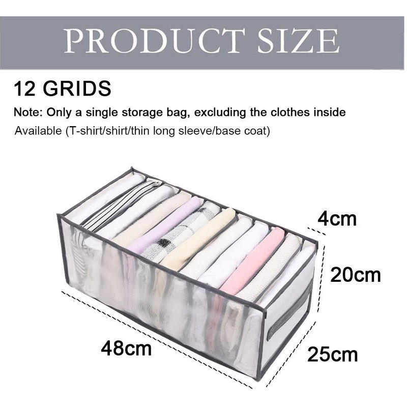 Lot De 12 Organiseurs De Tiroirs À Vêtements ¿ Paniers De Rangement Polyvalents Pour Jeans, T-Shirts, Vêtements De Bébé Et Plus Encore