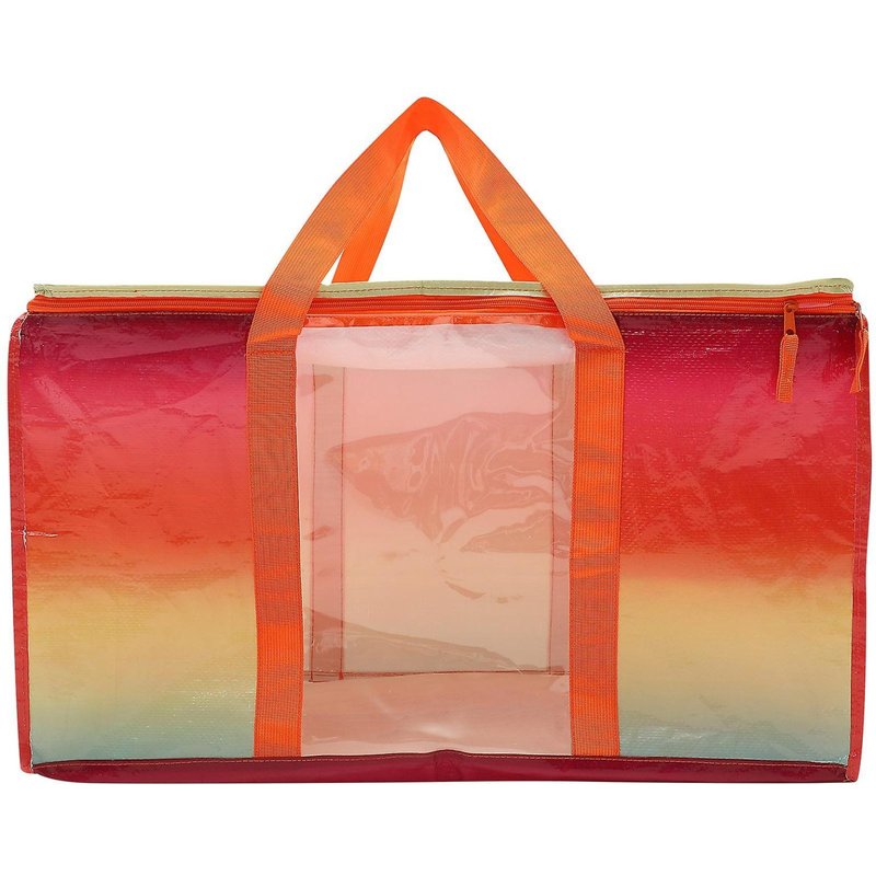 Sac De Rangement Pour Vêtements De Grande Capacité Avec Poignées, Fenêtre Transparente, Organisateur Durable Pour La Literie Et Les Articles Saisonniers