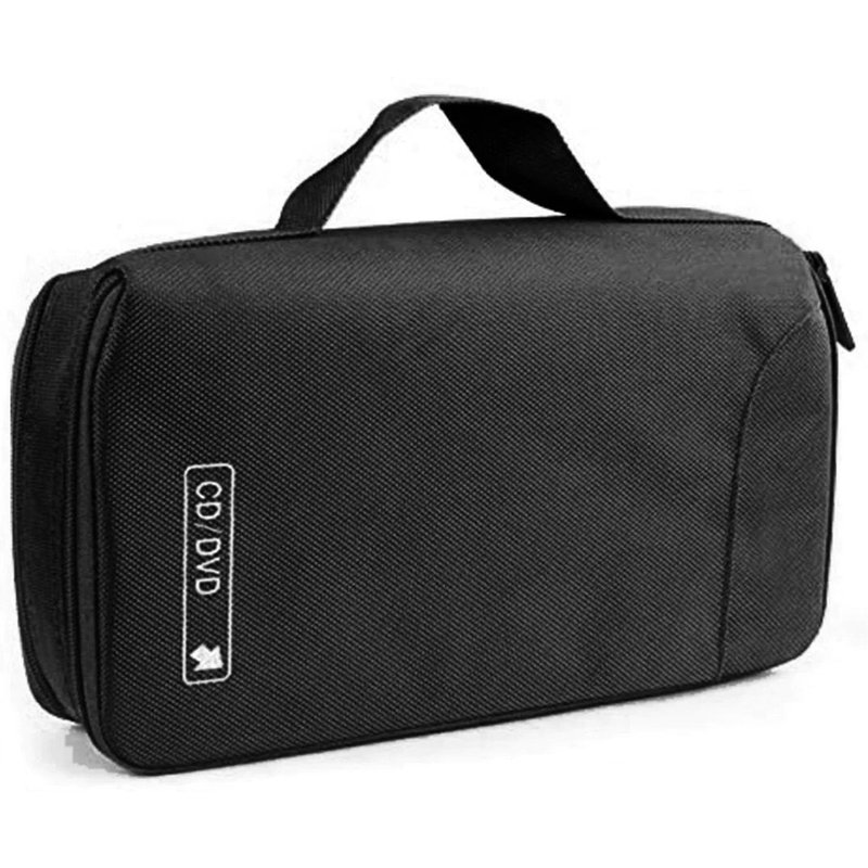 Sac De Rangement Durable Pour Cd/Dvd (Capacité De 96) - Support En Tissu Oxford Avec Poignée Pour Le Voyage Et L'organisation