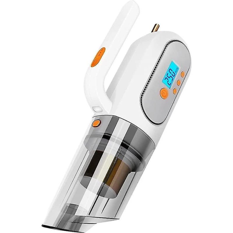 Aspirateur à main portable pour voiture et maison - Humide et sec, gonfleur, moniteur de pression des pneus, affichage numérique