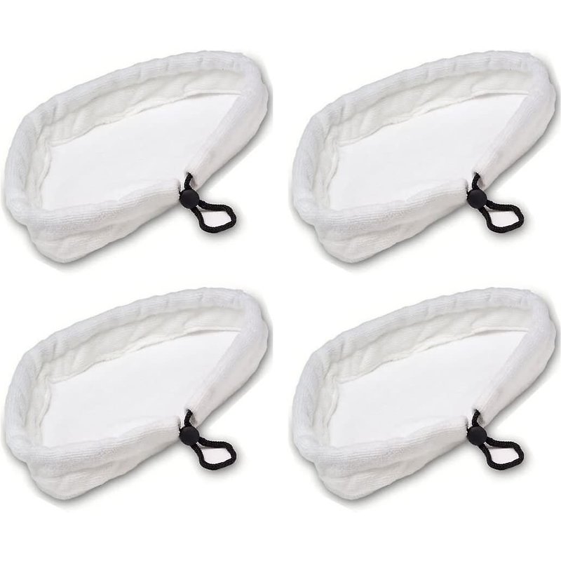 Lot de 4 tampons de nettoyage réutilisables en microfibre pour balai vapeur H2O - Lavables, ultra-doux, adaptés à tous les sols durs