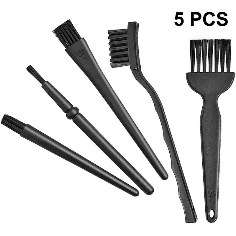Ensemble de 5 brosses en nylon antistatiques pour un nettoyage en toute sécurité des circuits imprimés et de l'électronique