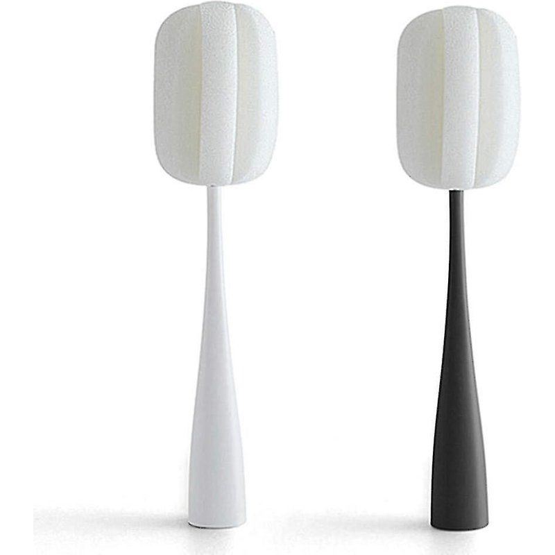 Lot de 2 brosses de nettoyage à long manche pour bouteilles et gobelets - Éponge amovible pour un nettoyage facile des contenants difficiles d'accès