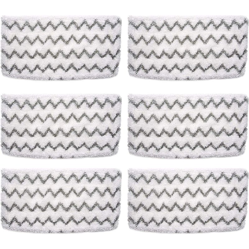 Lot de 6 tampons de rechange en microfibre pour balai vapeur Shark série S1000 ¿ Accessoires lavables de haute qualité