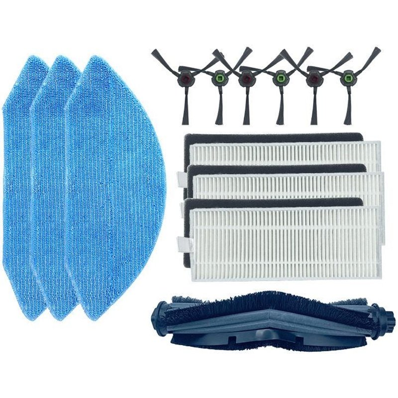Kit de nettoyage avec filtre et chiffon pour brosse latérale Ecovacs Deebot U2/DGN22 : accessoires de nettoyage haut de gamme pour des performances optimales