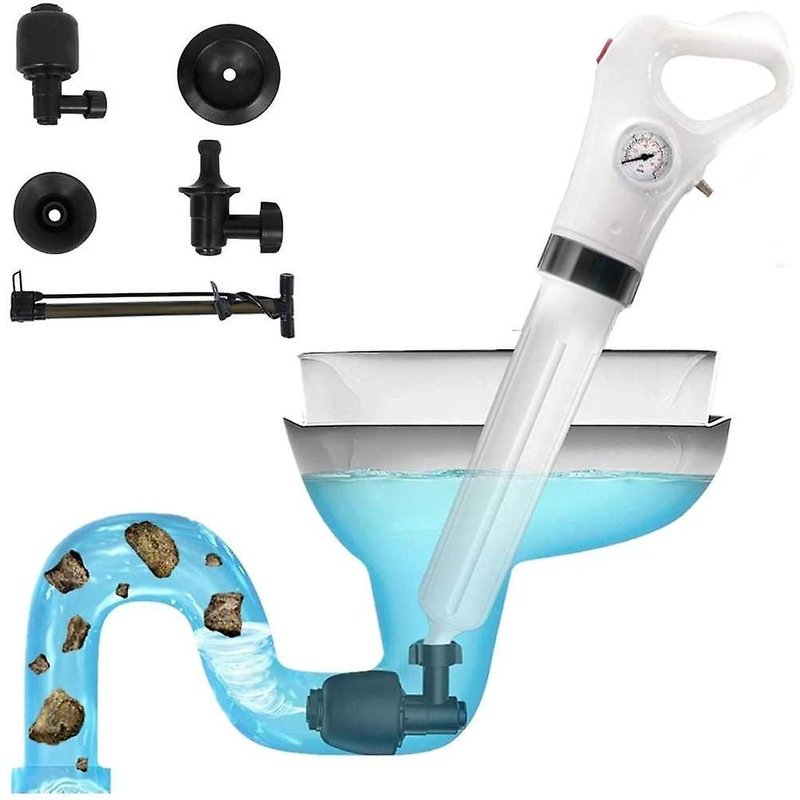 DĂ©boucheur Ă©lectrique puissant pour canalisations - DĂ©boucheur efficace pour toilettes, Ă©viers et canalisations avec tĂȘtes interchangeables