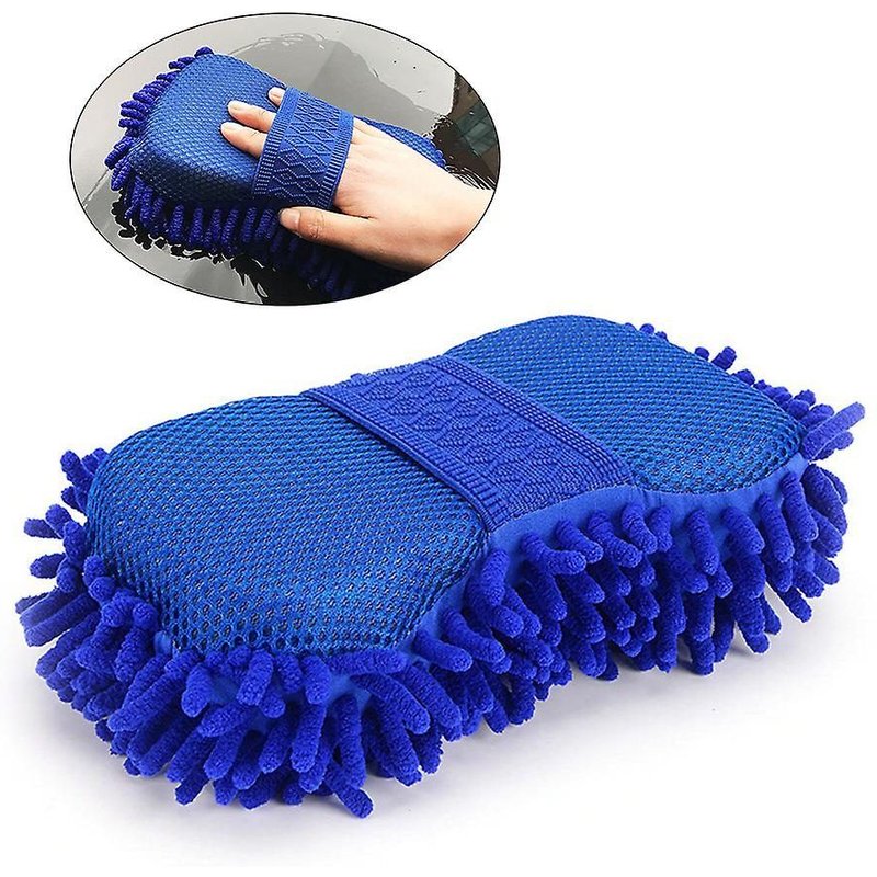 Gant de lavage de voiture en microfibre chenille ¿ Éponge de nettoyage ultra absorbante pour voitures, maison et plus encore ¿ Design anti-rayures