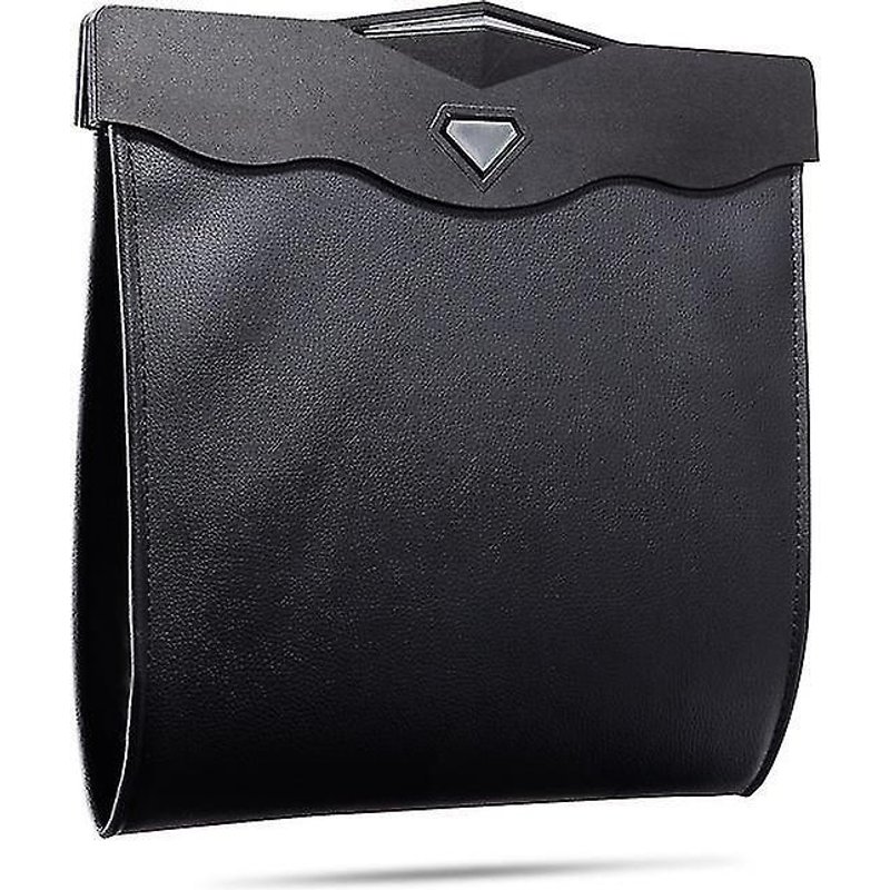 Poubelle de voiture universelle en cuir PU - Étanche, éclairage LED, installation facile par clip pour tous les véhicules