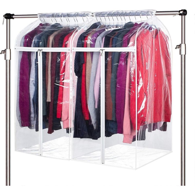 Lot De 2 Housses À Vêtements Transparentes De Qualité Supérieure - 24 X 40 X 20 Cm - Pour Un Rangement Et Une Organisation Des Vêtements Sans Poussière Et Sans Plis