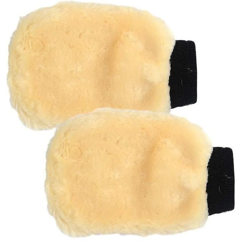 Gants de lavage de voiture en microfibre de haute qualité - Lot de 2, beiges, doux et anti-rayures pour un nettoyage sans effort