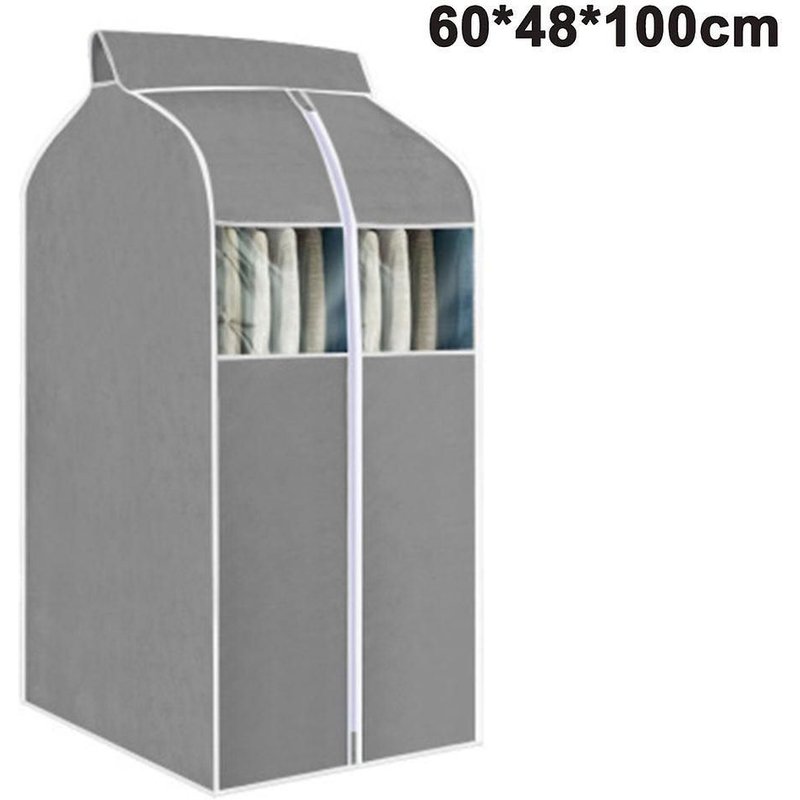 Organiseur de vêtements suspendu Bran - Housse anti-poussière en PVC transparent, tissu non tissé, grande capacité pour le rangement de la garde-robe