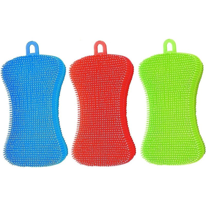 Éponges à vaisselle en silicone antiadhésives : des éponges polyvalentes pour un nettoyage sûr, sans rayures et sans odeurs.