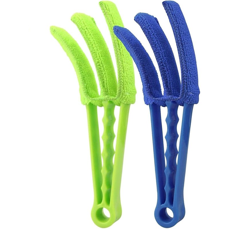 Kit de nettoyage efficace pour stores - Brosse à poussière durable avec manches en microfibre pour un dépoussiérage facile