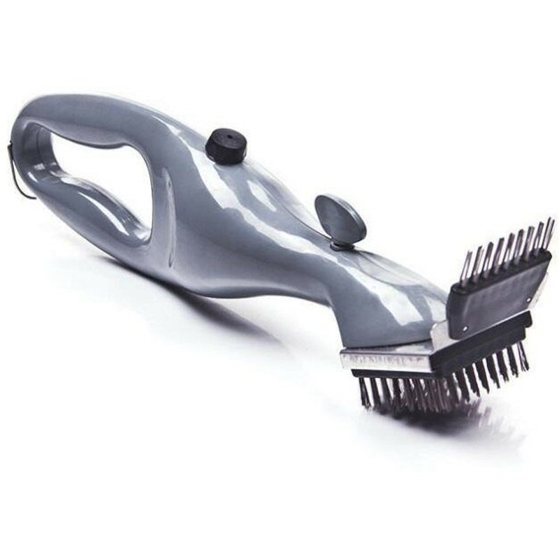 Brosse de nettoyage pour barbecue en acier inoxydable ¿ Nettoyant efficace pour grilles, taches et résidus alimentaires ¿ Compact et durable