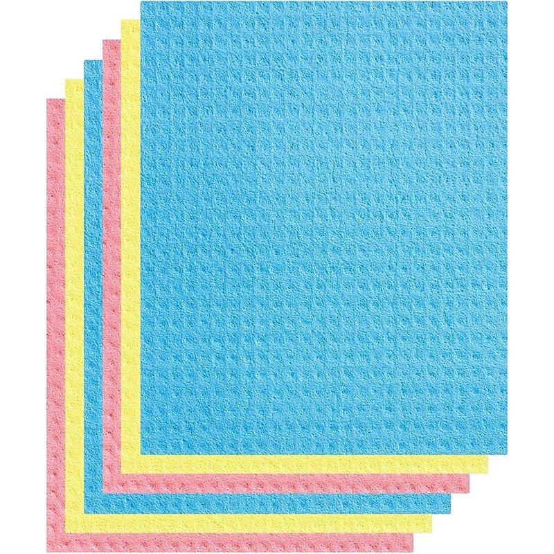 Chiffons de nettoyage écologiques en cellulose - Lot de 10, réutilisables, sans odeur, super absorbants et biodégradables