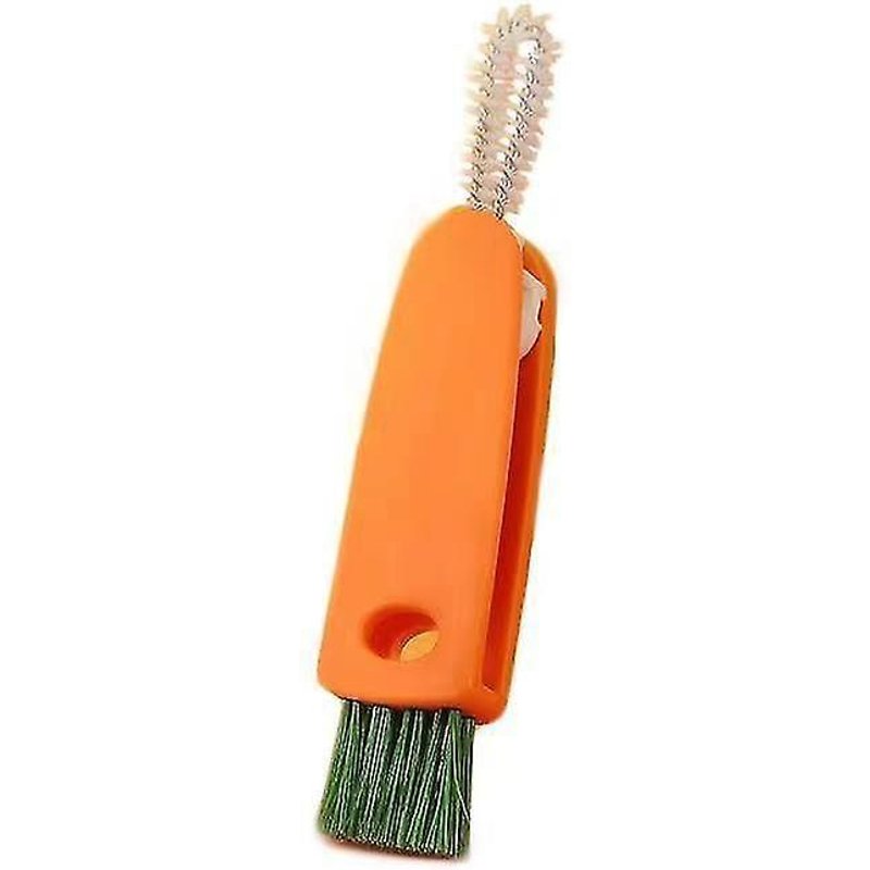 Mini brosse de nettoyage 3 en 1 pour couvercles de tasses - Design en spirale pour théières, carafes et autres - Sans BPA