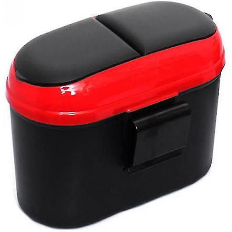 Poubelle de voiture durable ¿ Support à déchets pour voiture, bureau et maison ¿ Gardez votre espace propre et organisé ¿ Plastique ABS rouge