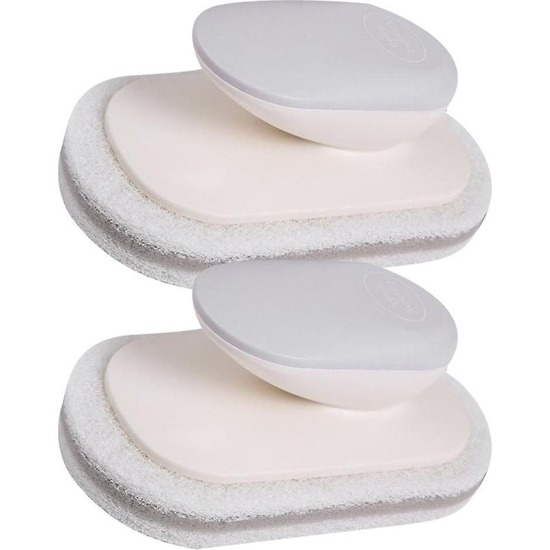 Lot de 2 brosses éponges ergonomiques pour un nettoyage efficace de la vaisselle - Durables, super absorbantes, grises