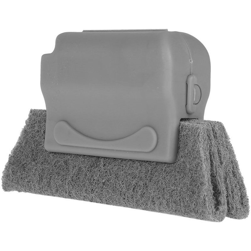 Brosse de nettoyage multifonction pour rainures de fenêtre - Outil portatif ergonomique pour un nettoyage facile des rails et des coins