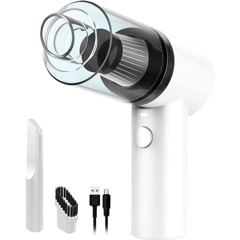 Mini aspirateur à main portable - Sans fil, aspiration puissante pour le nettoyage de la maison et de la voiture, rechargeable et compact