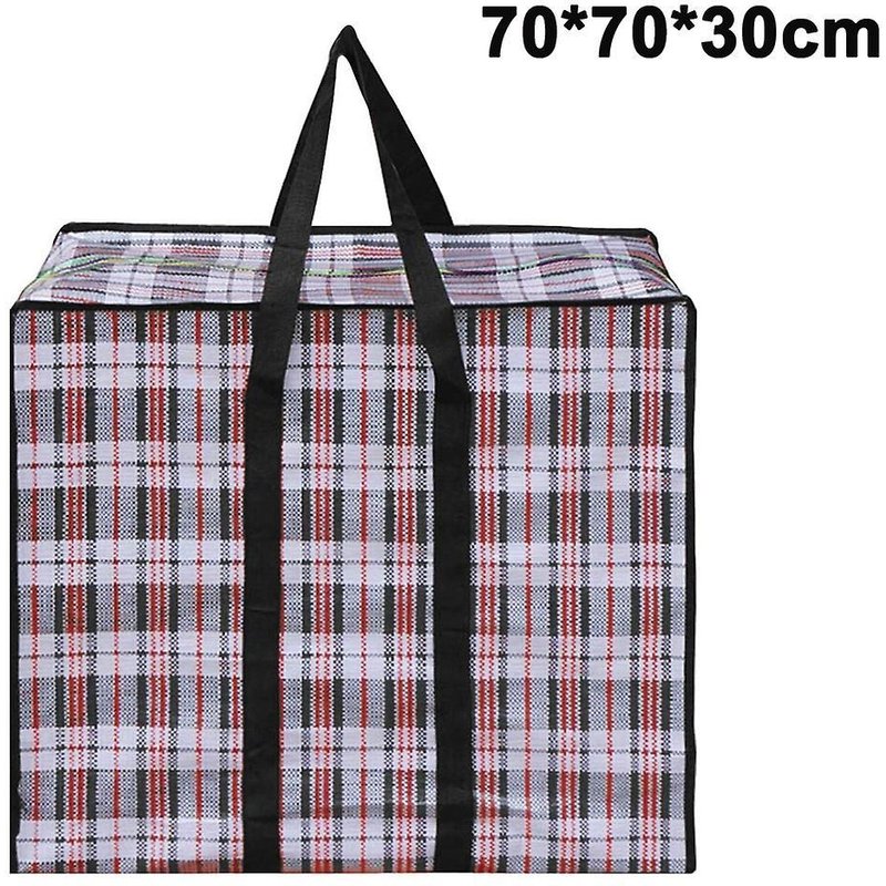 Sac De Rangement Extra Large Bran Avec Fermeture Éclair Durable - Organiseur Robuste Pour Le Déménagement, Le Stockage Et Le Transport - 70 X 70 X 30 Cm