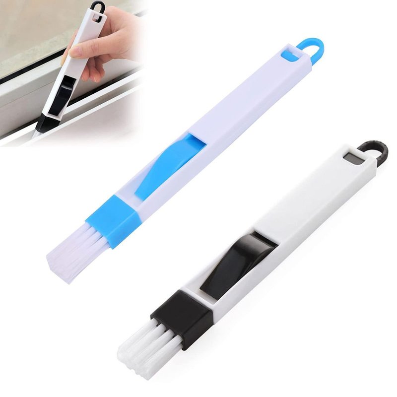 Brosse magique 2 en 1 pour le nettoyage des rainures - Brosse polyvalente pour dépoussiérer et éliminer les taches dans les zones difficiles d'accès