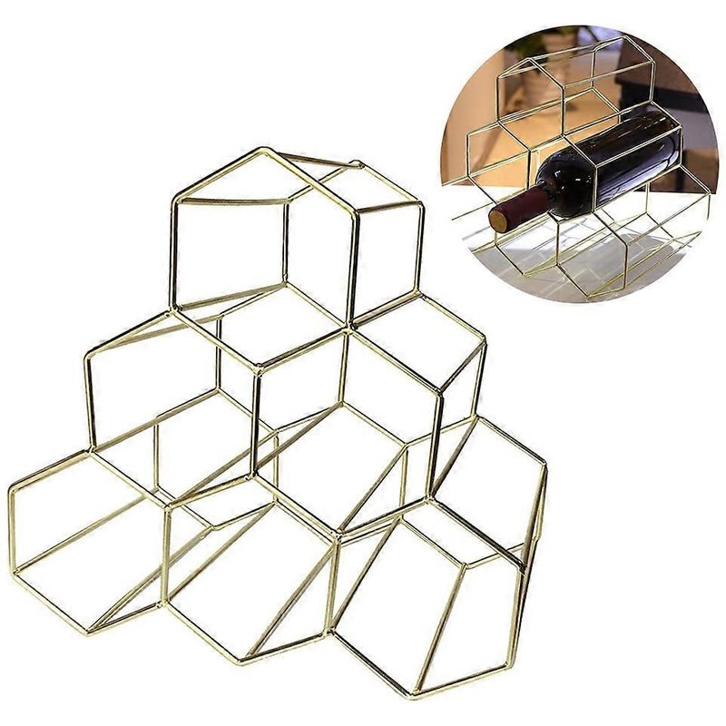 Casier À Vin De Table 6 Bouteilles Porte-Vin Porte-Bouteilles En Métal Moderne Porte-Bouteille De Vin De Bureau