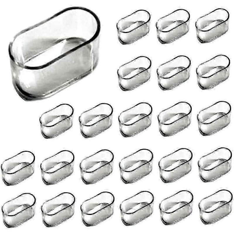 30 Pcs Chair Leg Caps, Ovale Silicone Meubles Pieds Pads Table Cover Floor Scratches Protectors