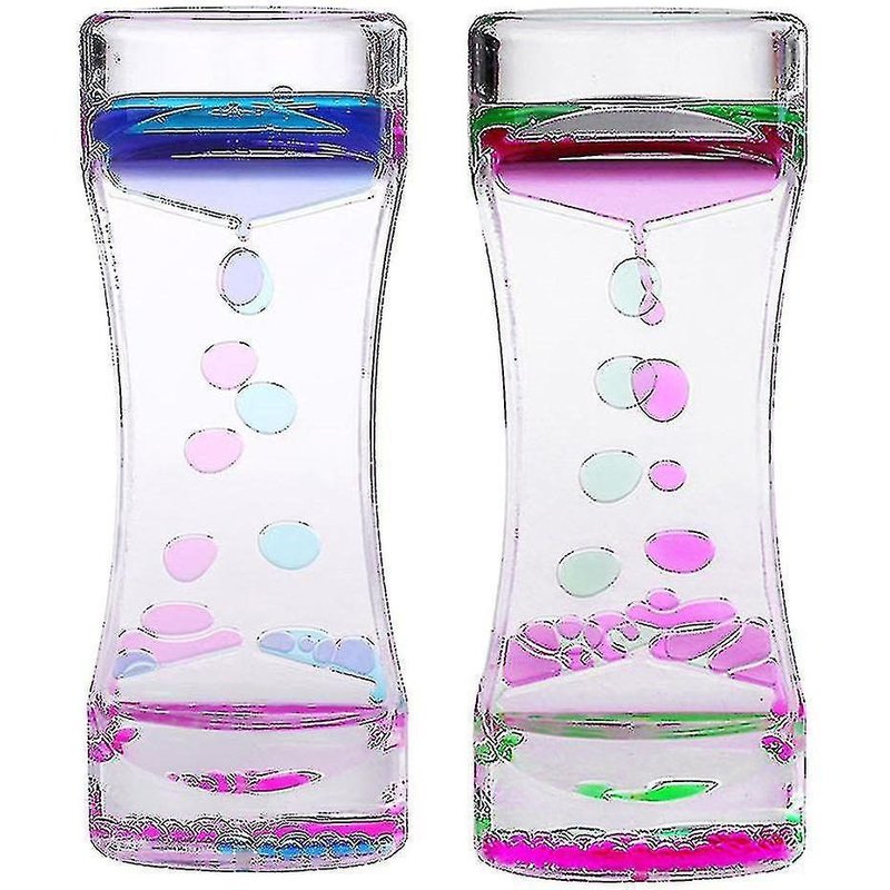 Sablier Liquide Coloré ¿ Décoration Apaisante À L'huile Pour La Maison Et Le Bureau, Jouet Sensoriel Anti-Stress