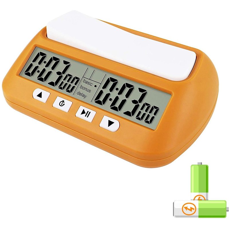 Horloge D'échecs Numérique Portable - Minuterie 3 En 1 Pour Tournois, Légère, Fonctions De Chronométrage Multiples, Matériau Abs