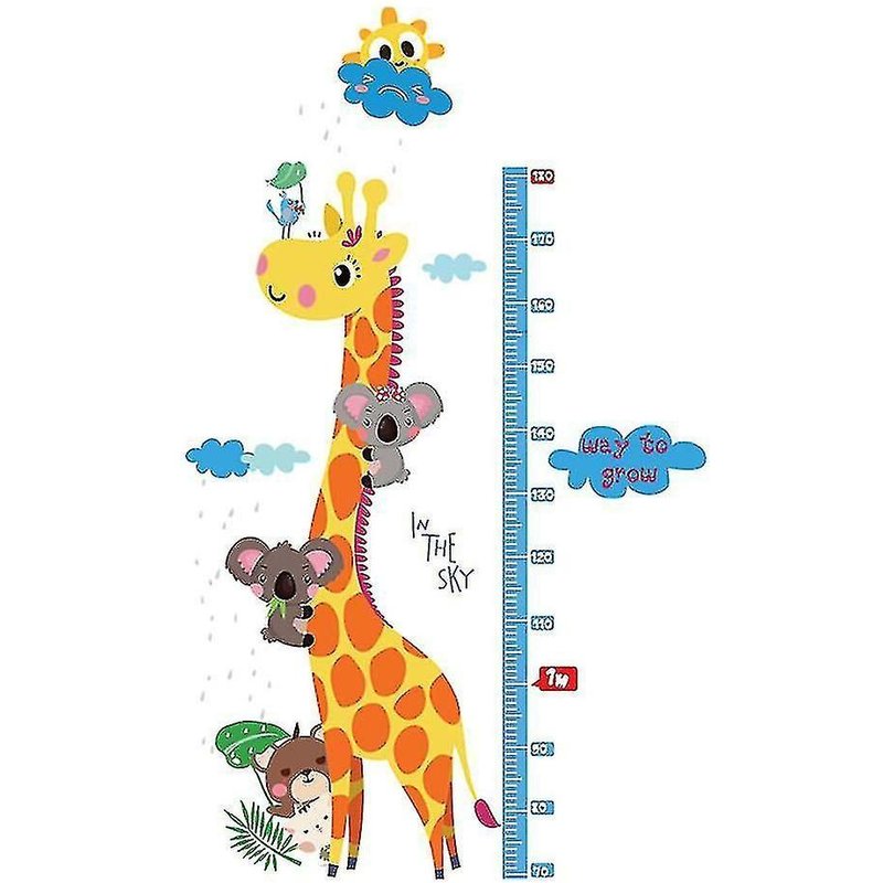 Sticker Mural Représentant Une Charmante Girafe De Dessin Animé - Pvc Écologique, Amovible, Idéal Pour Les Chambres D'enfants