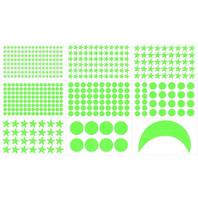 Stickers Muraux Lumineux Lune Et Étoiles Pour Enfants ¿ Autocollants Lumineux Écologiques Pour La Décoration De La Salle De Jeux Et De La Chambre D'enfant