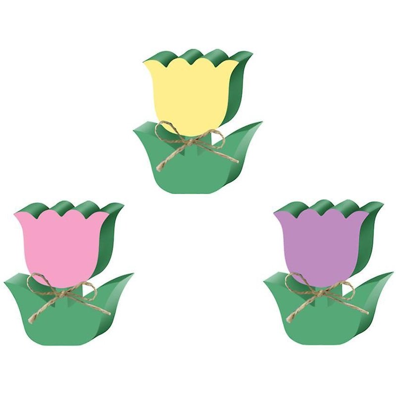 Lot De 3 Tulipes Décoratives En Bois Pour Chambre D'enfant - Décoration D'intérieur Colorée, Durable Et Charmante